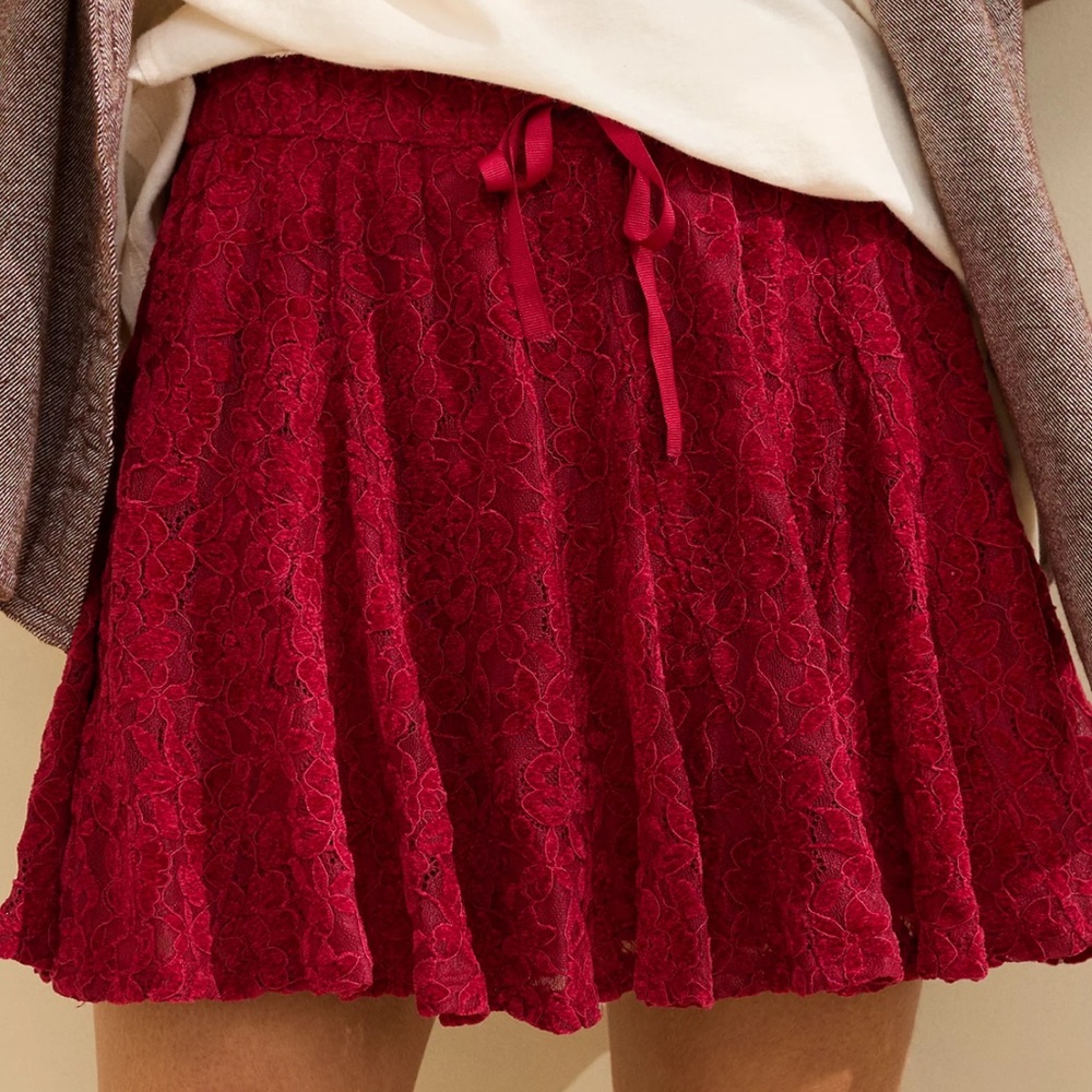 Aerie Lace Godet Skirt size M